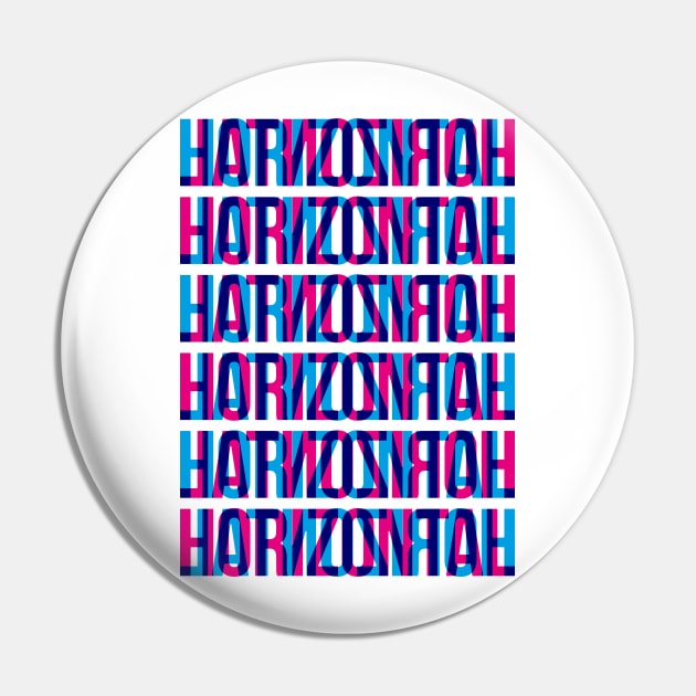 Horizontal Typography Stack (Cyan Magenta Blue) Pin by John Uttley