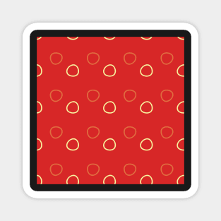 wonky circles, red Magnet