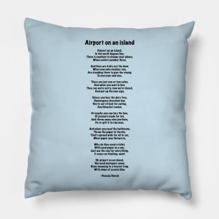 Airport on an Island Poem Pillow