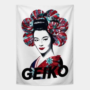 geiko - Japanese geisha girl vintage Tapestry