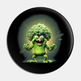 monster broccoli, halloween Pin