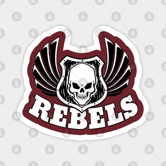 Rebels Mascot Magnet by Generic Mascots