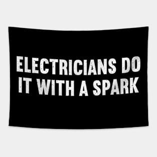 Electricians Do It with a Spark Tapestry