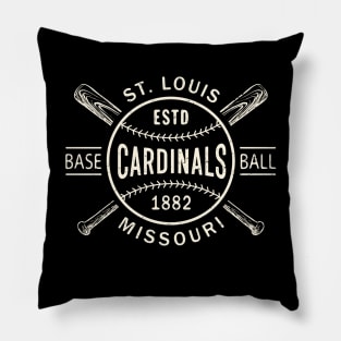 St. Louis Cardinals Bats & Ball by Buck Tee Pillow