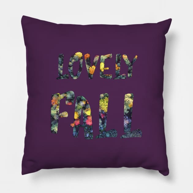 Lovely colorful fall Pillow by GribouilleTherapie