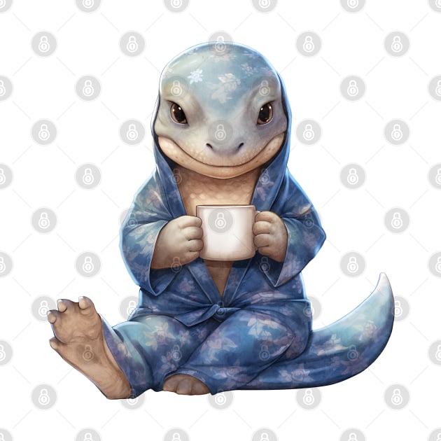 Komodo Dragon Wearing Pajamas by Chromatic Fusion Studio