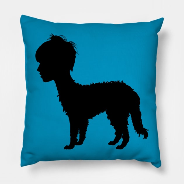 Lurcher girl (bitch) Pillow by erndub