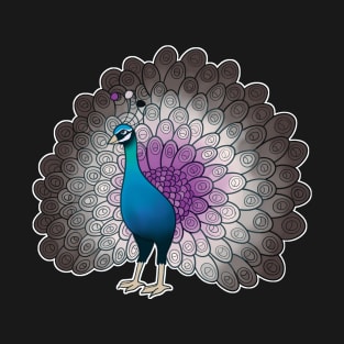 Asexual Pride Peacock T-Shirt