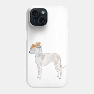 Bedlington with flowers Phone Case