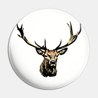 Red deer (Cervus elaphus) Pin