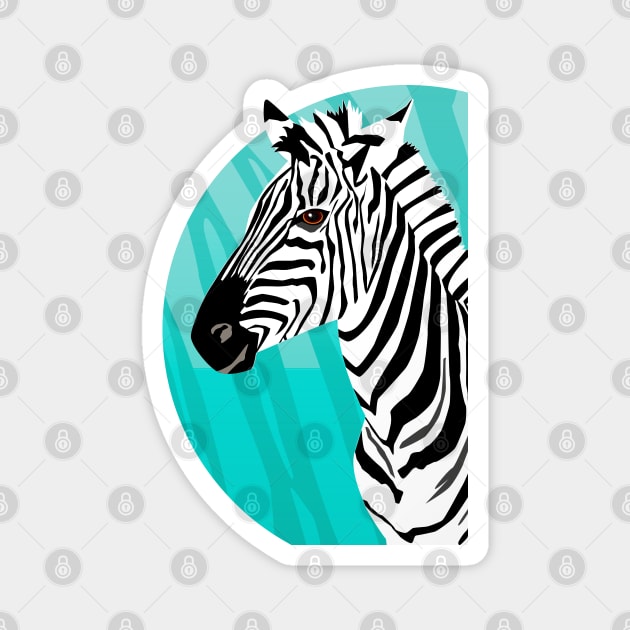 Zebra Magnet by CalliLetters