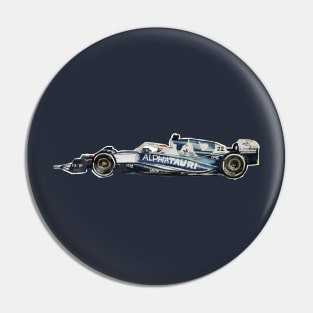 Racing Car in watercolours pattern illustration, Formula 1 watercolours Pin