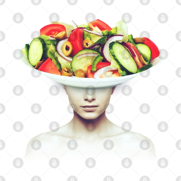 Salad head portrait by reesea