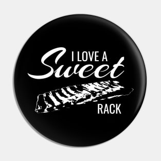 Funny I Love A Sweet Rib Rack BBQ Grill Summer T-Shirt Pin