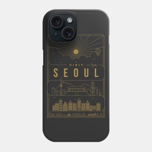 Seoul Minimal Lineal Poster Phone Case