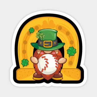 Gnome Holding Tennis St. Patrick's Day Magnet