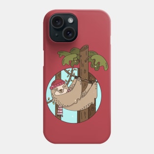 Cute Christmas Sloth Illustration // Festive Animal Cartoon // Sloth Lover Phone Case