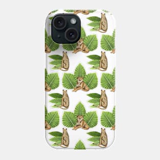 Cheetah on Taro Leaves Pattern Phone Case