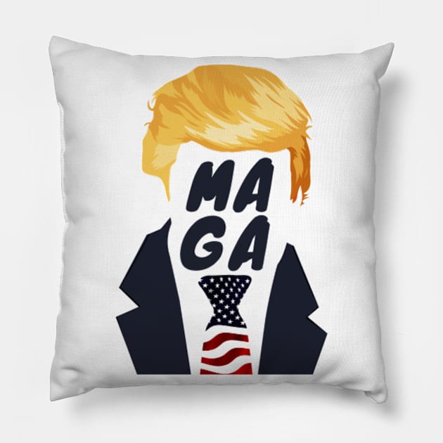 Donald Trump MAGA 2020 Pillow by 9 Turtles Project