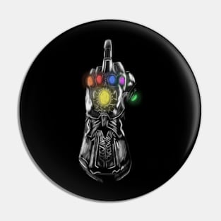 Infinity Gauntlet - Middle Finger Version Pin