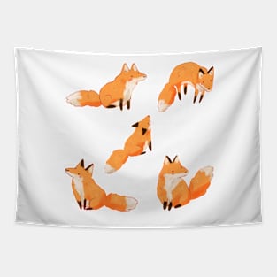 Cute foxes pattern Tapestry