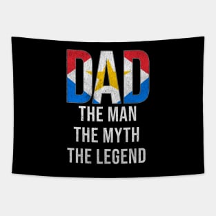 Saba Islander Dad The Man The Myth The Legend - Gift for Saba Islander Dad With Roots From Saba Islander Tapestry