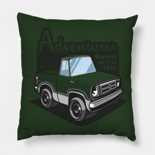 Dark Green Adventurer (White-Based) - 1972 Pillow