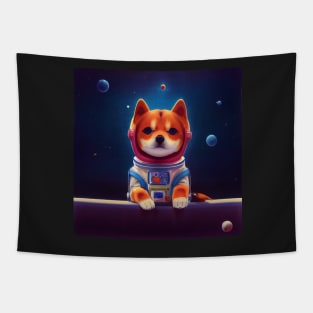 Kawaii Shiba Inu as astronaut Tapestry