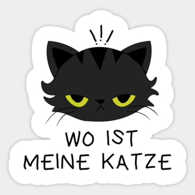 Where S My Cat Cat Sticker Teepublic
