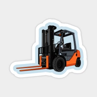 Forklift cartoon illustration Magnet