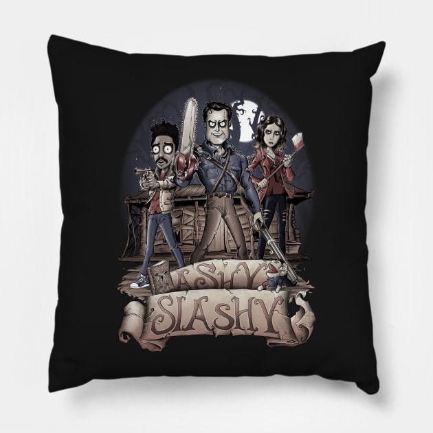 Ashy Slashy Pillow by saqman