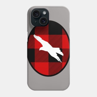 Eagle in Buffalo Plaid Oval Phone Case