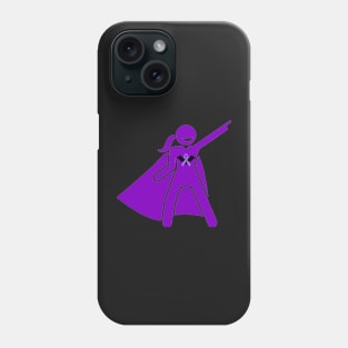 Bat Awareness Ribbon Woman Superhero Silhouette 2 Phone Case