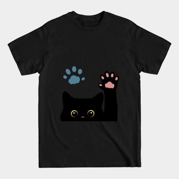 Disover Naughty Cat sliding on window - Cat Funny - T-Shirt