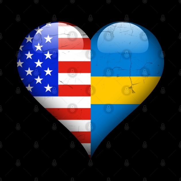 Half American Half Swedish - Gift for Swedish From Sweden by Country Flags