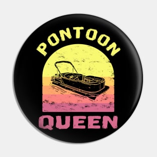 Pontoon Queen coloured design Pin