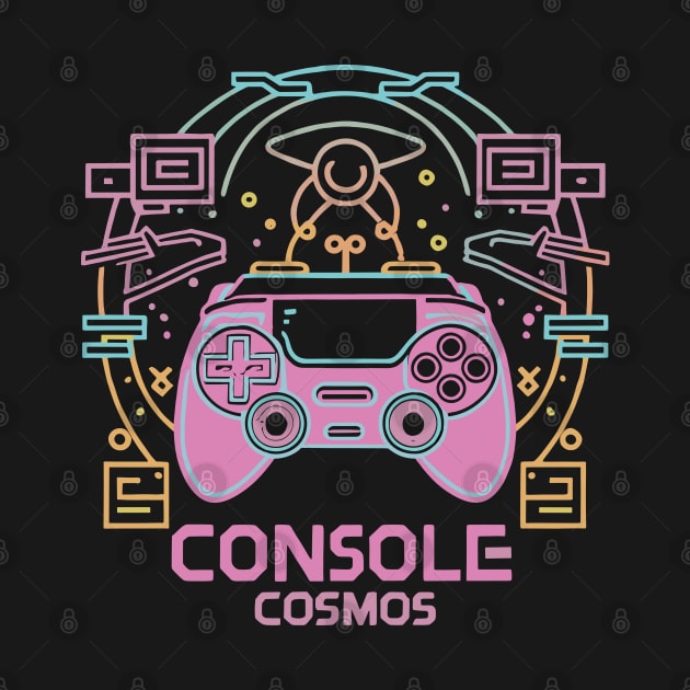 Console Cosmos neon silhouette by XYDstore