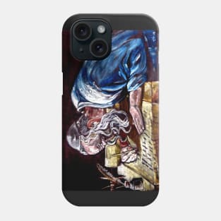 Sofer,  Oil pastel on black velvet Phone Case