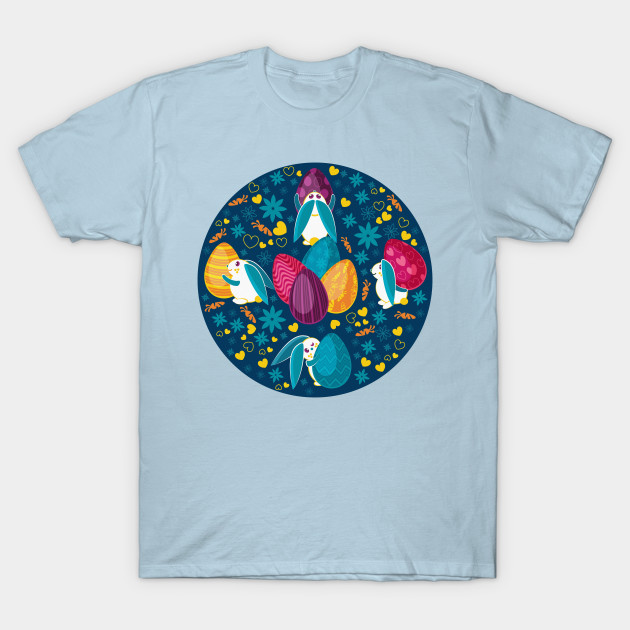 Discover Busy Easter Bunnies // blue - Easter Bunny Egg - T-Shirt