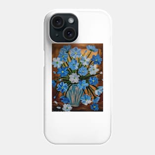 A beautiful bouquet flowers in a glass and gold vase Phone Case