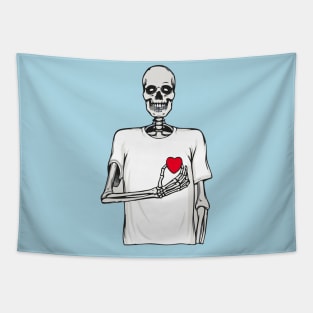 I Love Skeleton ❤💀❤ Tapestry