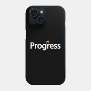 Progress artistic typographic design Phone Case