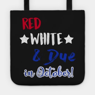 Red White and Due in October Tote