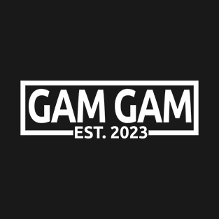 Gam Gam Est. 2023 - Promoted To Grandma, Grandma To Be - Pregnancy Announcement Gift For Women T-Shirt