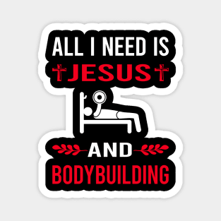 I Need Jesus And Bodybuilding Bodybuilder Magnet