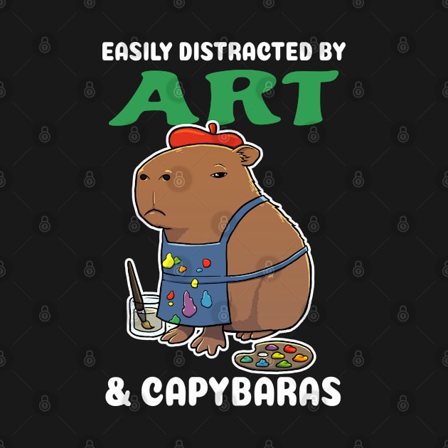 Easily Distracted by Art and Capybaras Cartoon by capydays