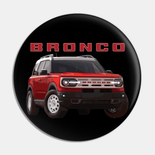 Ford Bronco Heritage edition hot pepper red 4x4 MURICA SUV sport truck Pin