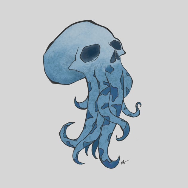 Skull Octopus by randamuART