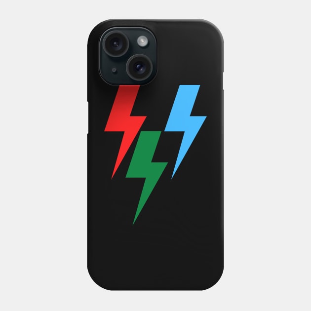 RGB Lightning Bolt Phone Case by GMAT