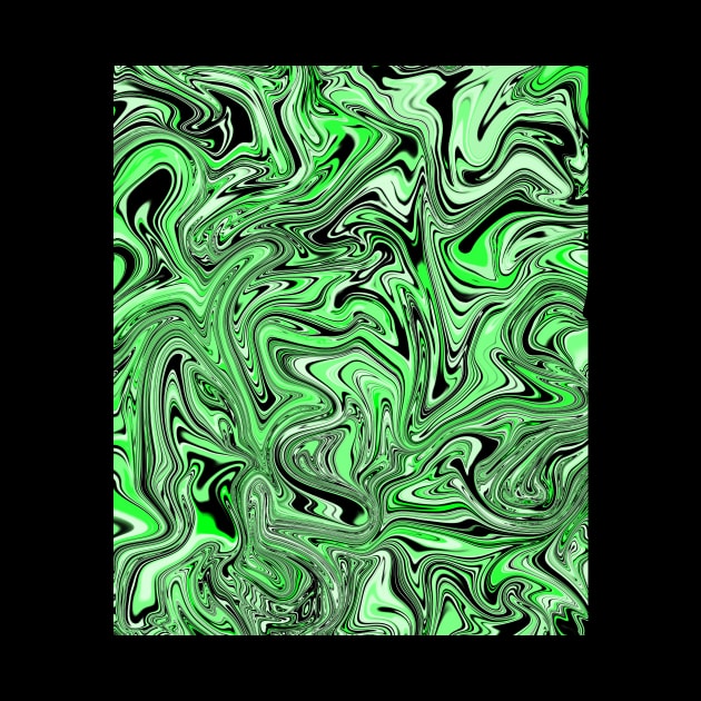 Lime Green Psychedelic Pattern by SquareClub